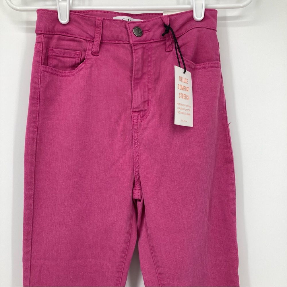 ❤️‍🔥 (5/20) NWT Cello High Rose Crop Skinny Pink Jeans Size 5 - Picture 2 of 13